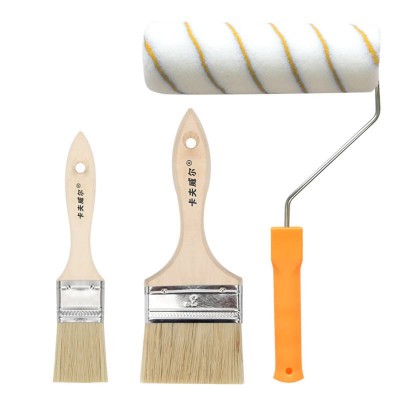 KAFUWELL EM3252 3pcs smooth handle wall painting brushes roller set